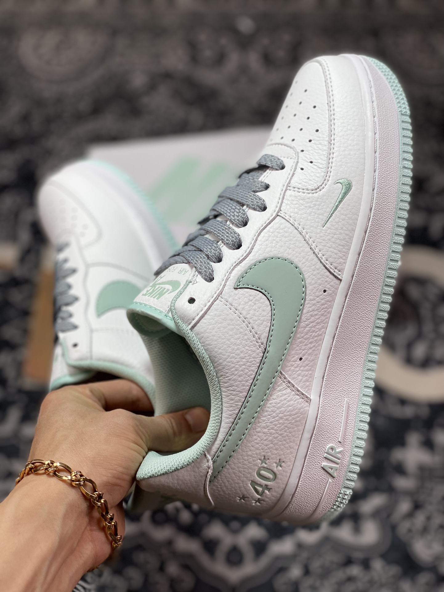 Nike Air Force 1'07 ”40th Anniversary/White Mint” Air Force One Dutch green hook MN5263-128