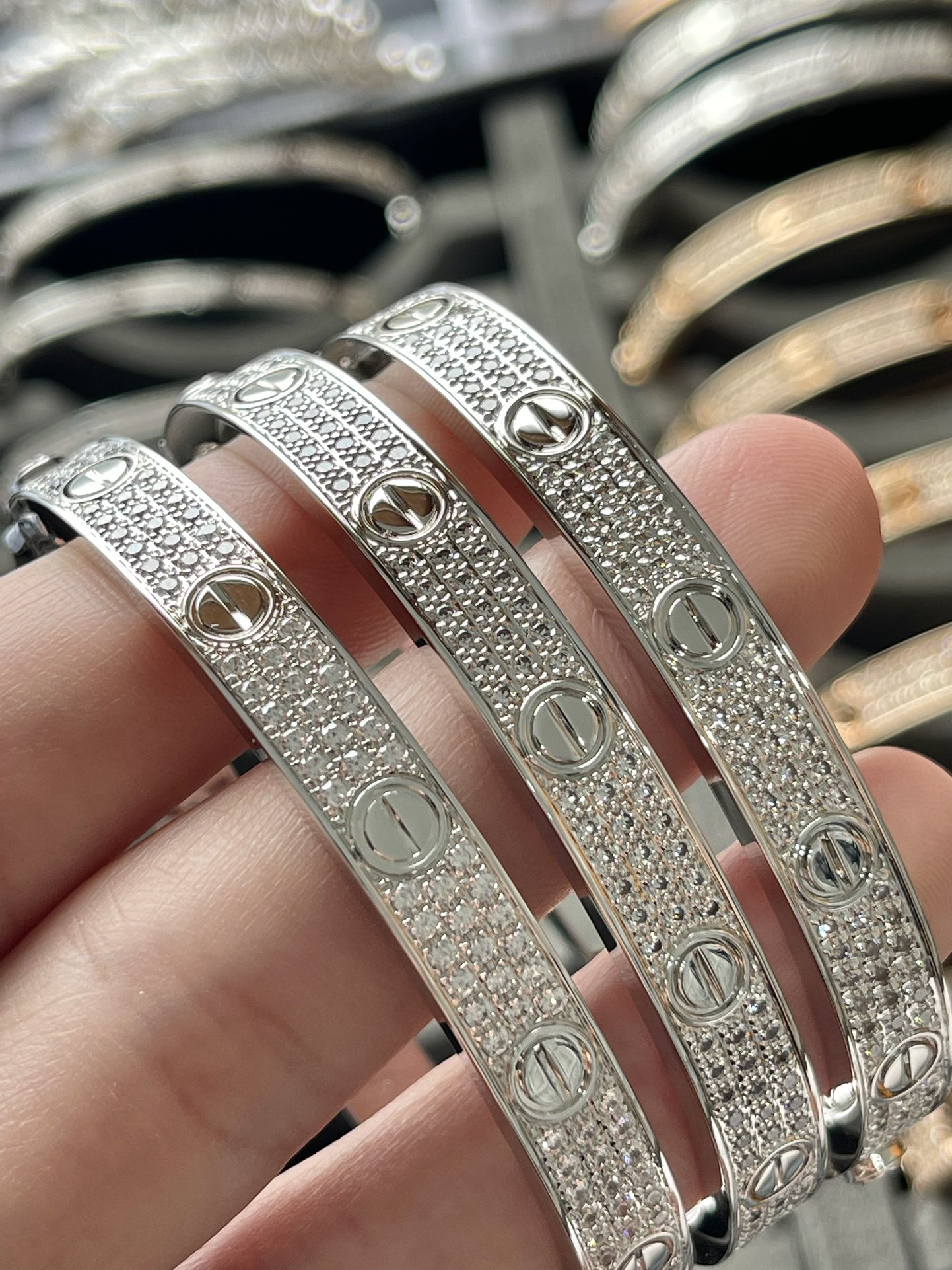 Cartier 窄版 宽版 卡地亚 满天星手镯
