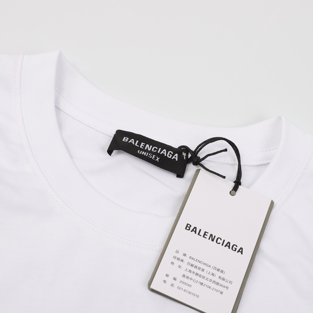 160 Balenciaga/巴黎世家 世界粮食计划印花圆领T恤