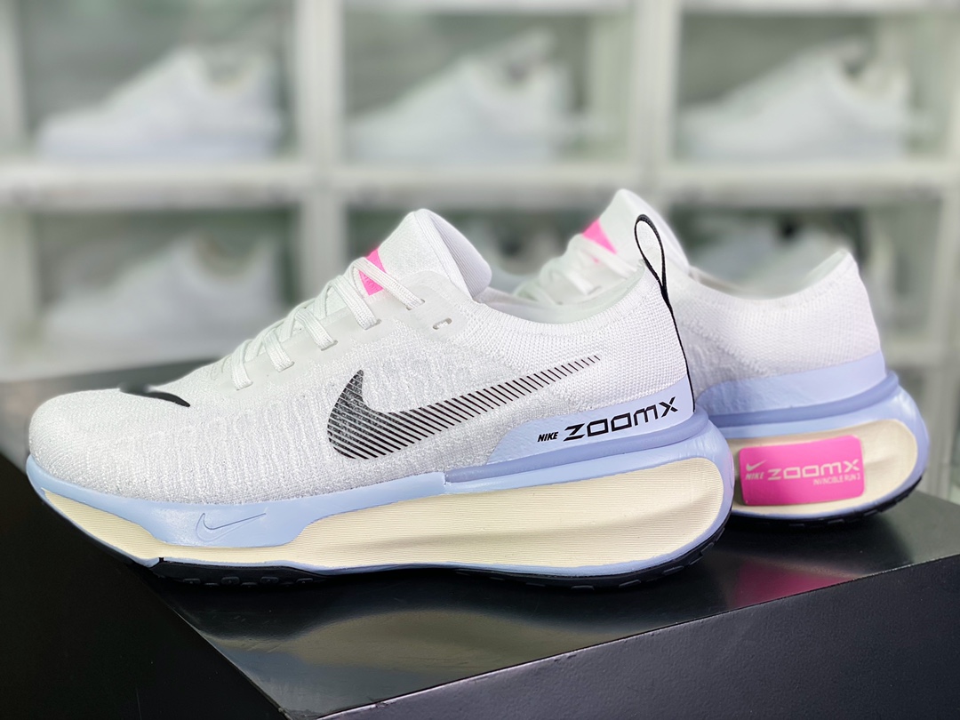 220 ZoomX Invincible Run Flyknit 3”White/Black/Blue/Pink”不可战胜3代DR2615-100