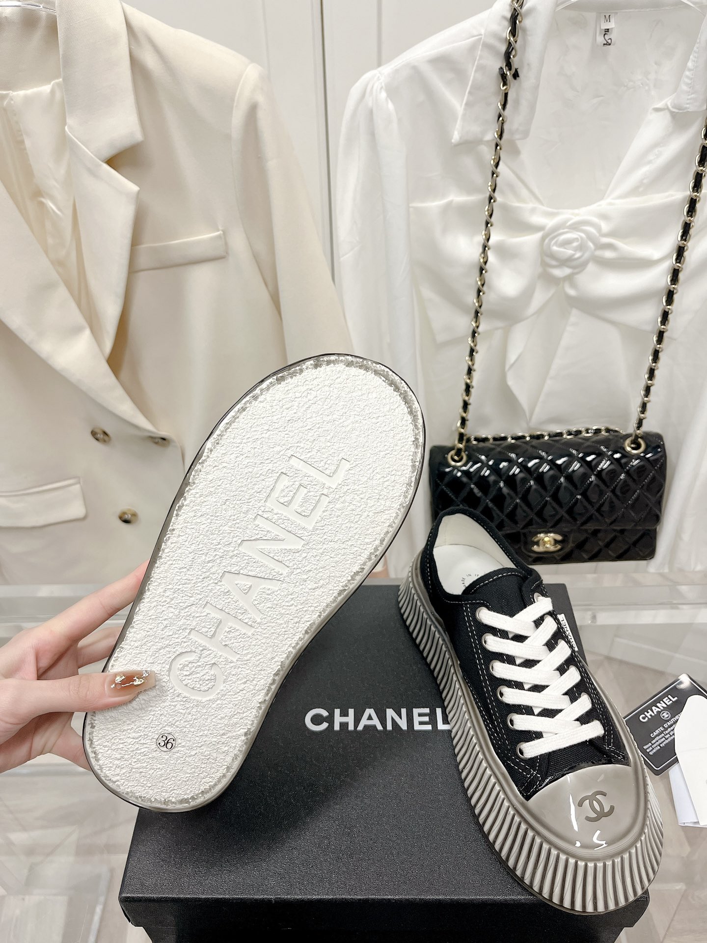 Chanel SNGG Introduction | Thick-soled biscuit shoes Xiaoxiang 2023 new style glue coating new process