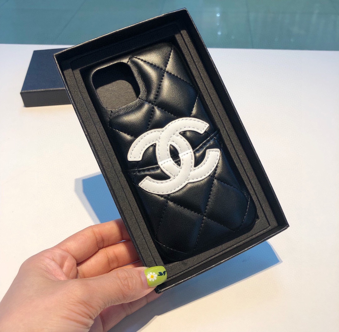 1:1 Replica Wholesale
 Chanel Phone Case Sheepskin
