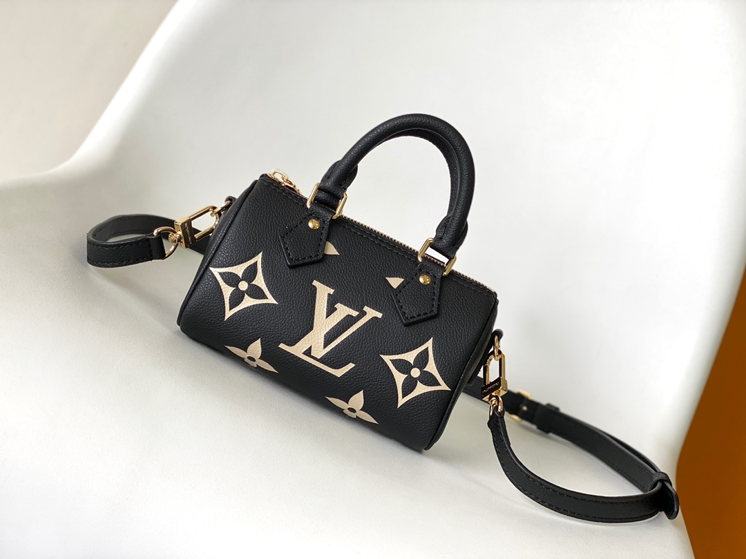 Louis Vuitton LV Speedy Bags Handbags Black Yellow Empreinte​ M81913