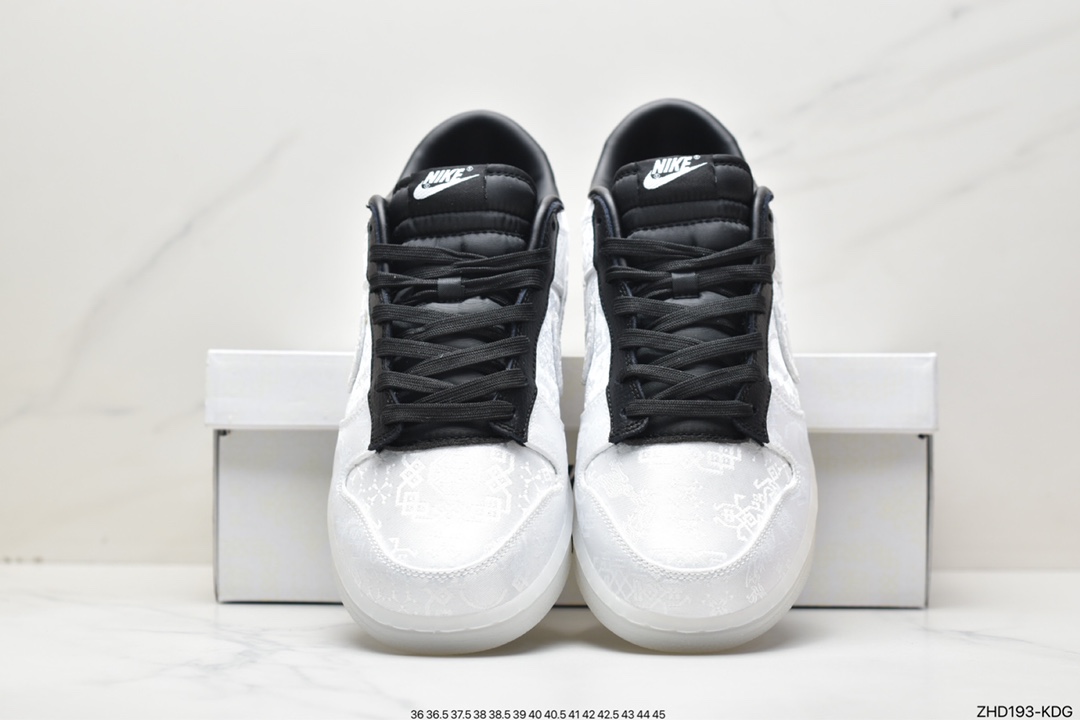 300 Fragment Design x Clot x Nike SB Dunk Low”20th Anniversary/White Silk”扣篮系列低帮FN0315-110