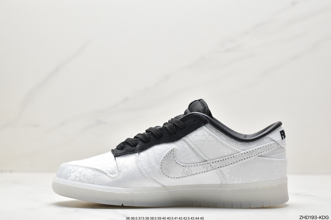 300 Fragment Design x Clot x Nike SB Dunk Low”20th Anniversary/White Silk”扣篮系列低帮FN0315-110