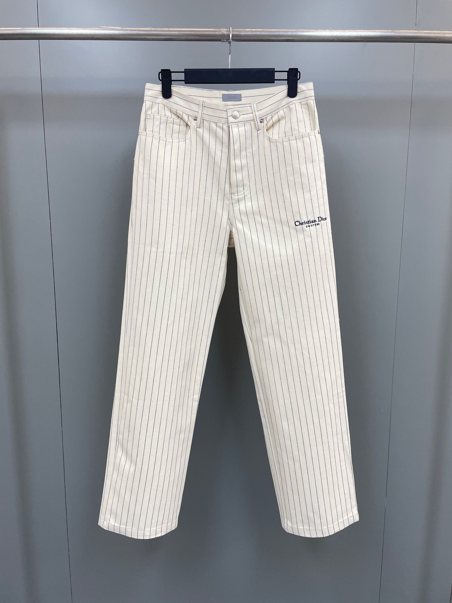 Dior Fashion
 Clothing Pants & Trousers Shirts & Blouses Beige White Embroidery Cotton Denim Spring/Summer Collection