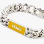 Fendi Jewelry Bracelet Black Gold Yellow Titanium Steel