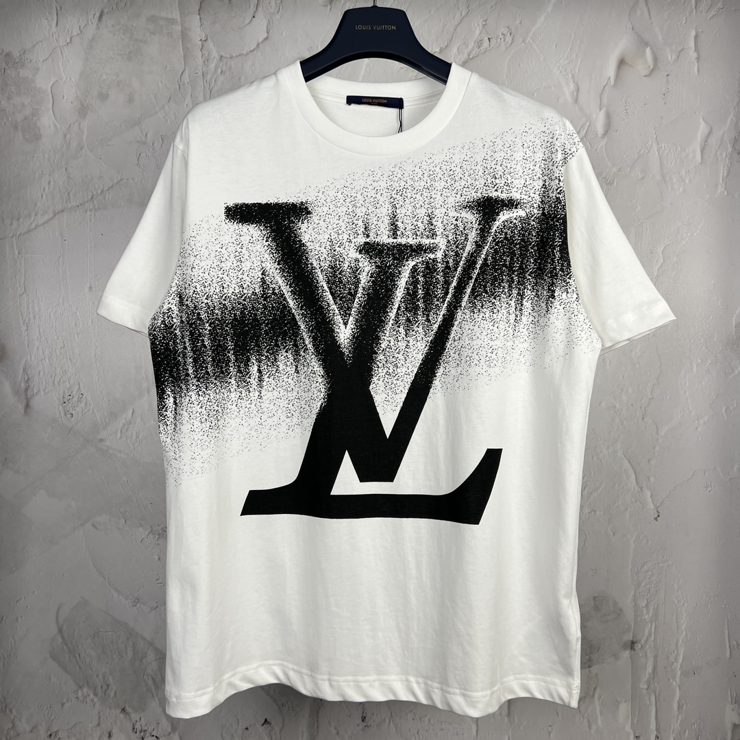 Louis Vuitton Clothing T-Shirt White Unisex Cotton Spring/Summer Collection Short Sleeve