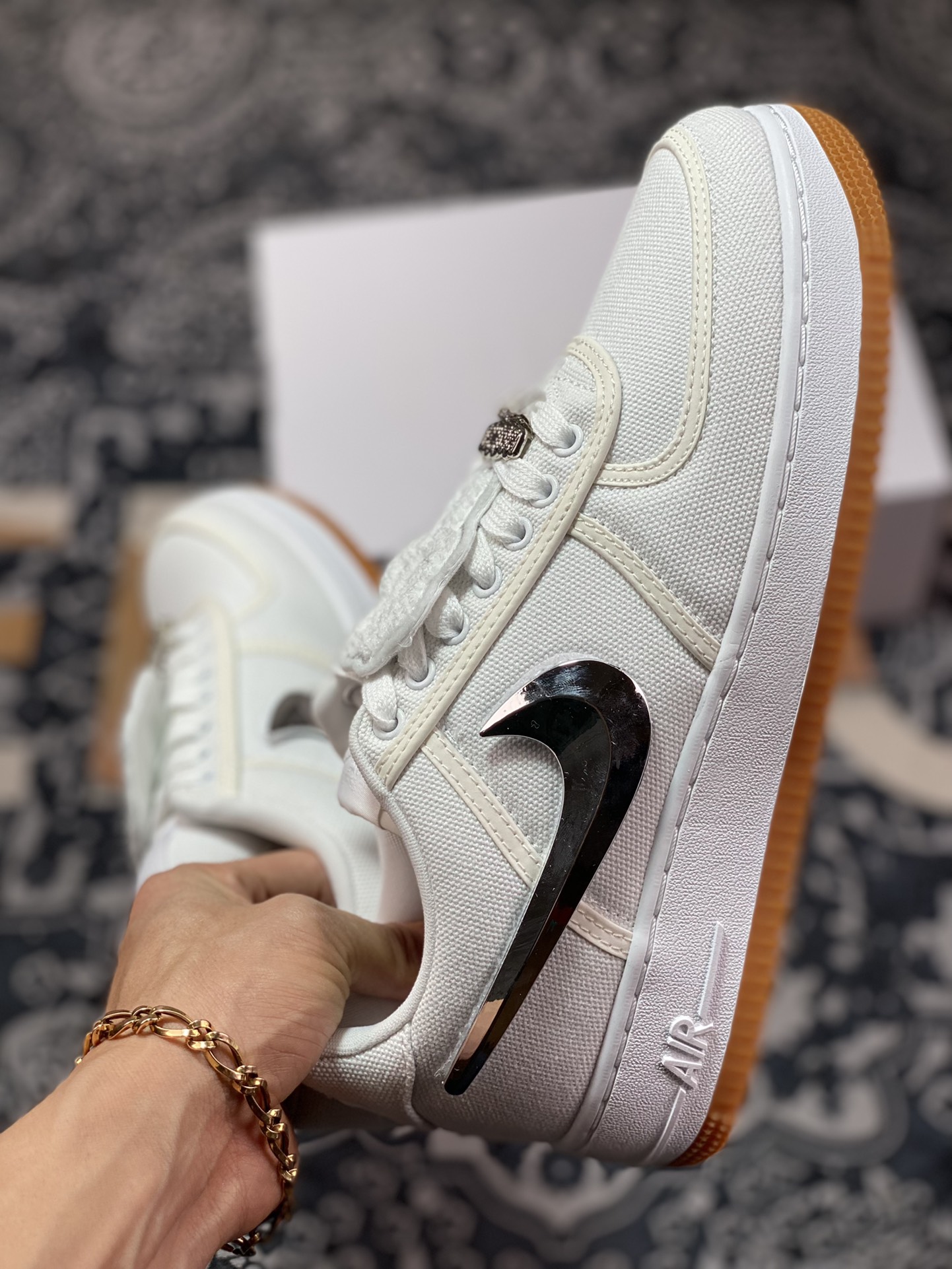Optimal original level foreign trade new version Travis Scott x Nike Air Force 1 TS super limited joint AQ4211-100-Top High Quatity Cheap Sneakers Fashion Clothing Clothes Bags handbags Shoes of all Brand wholesale With The best Quality And Beautiful Price from China Factory Chinese suppliers wholesaler seller Optimal original level foreign trade new version Travis Scott x Nike Air Force 1 TS super limited joint AQ4211-100