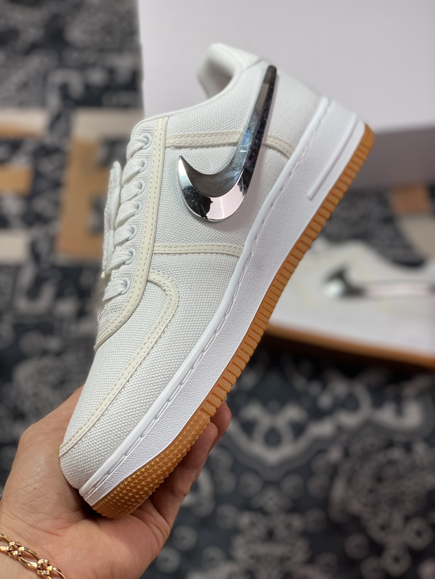 Optimal original level foreign trade new version Travis Scott x Nike Air Force 1 TS super limited joint AQ4211-100-Top High Quatity Cheap Sneakers Fashion Clothing Clothes Bags handbags Shoes of all Brand wholesale With The best Quality And Beautiful Price from China Factory Chinese suppliers wholesaler seller Optimal original level foreign trade new version Travis Scott x Nike Air Force 1 TS super limited joint AQ4211-100