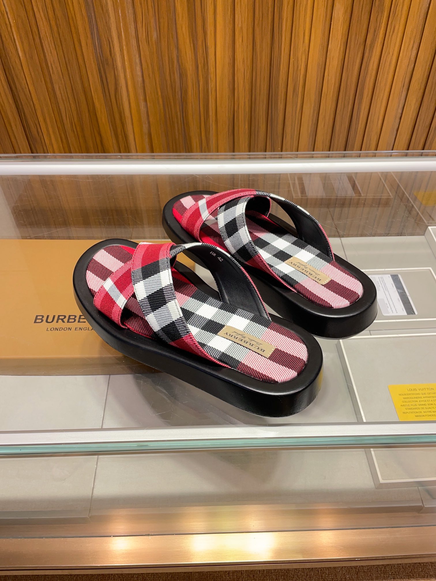 [B familia *] P:.Tamaño: 38 a 45.Burberry zapatillas de los hombres clásicos, boutique de gama alta,