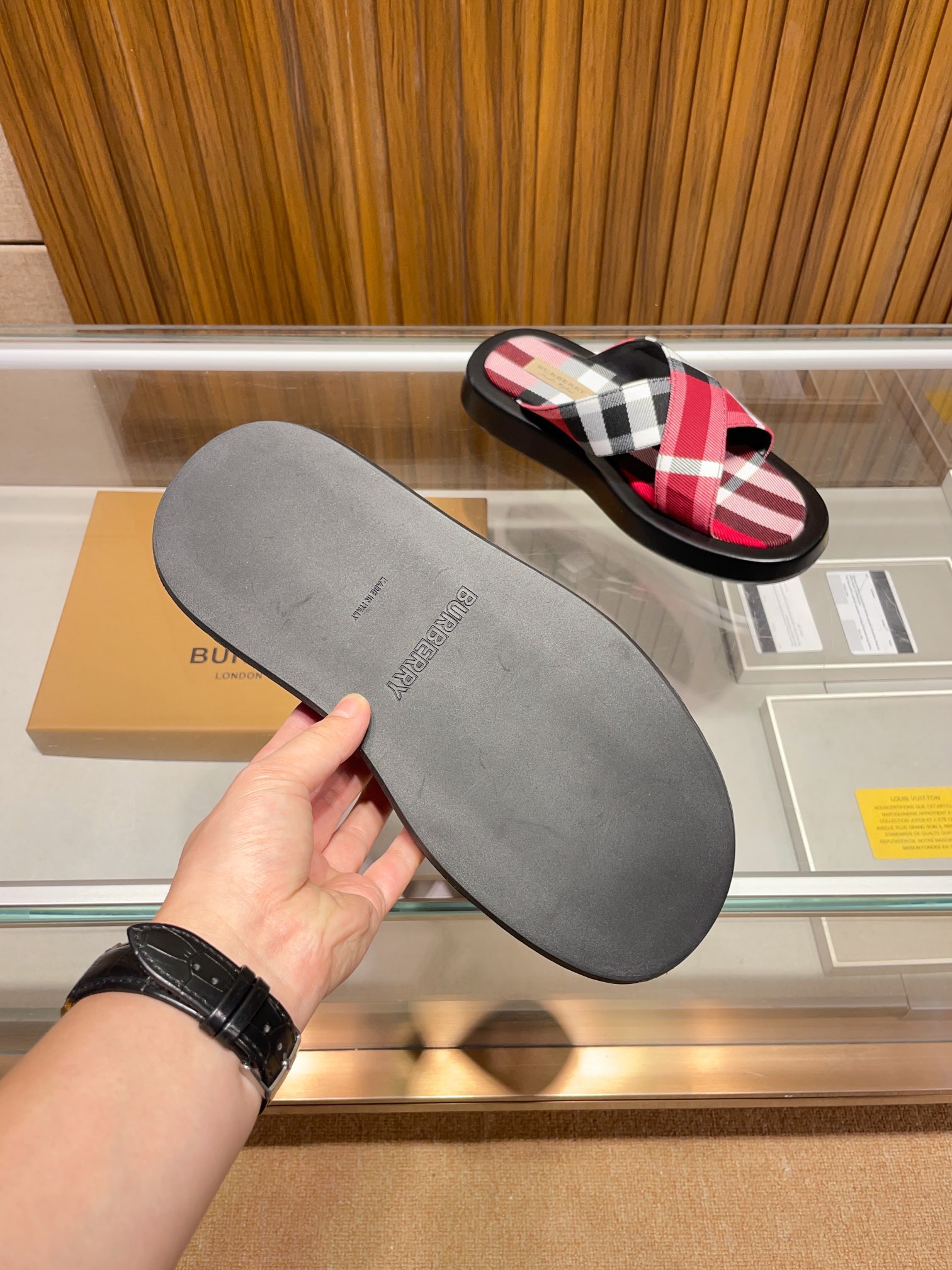 [B familia *] P:.Tamaño: 38 a 45.Burberry zapatillas de los hombres clásicos, boutique de gama alta,