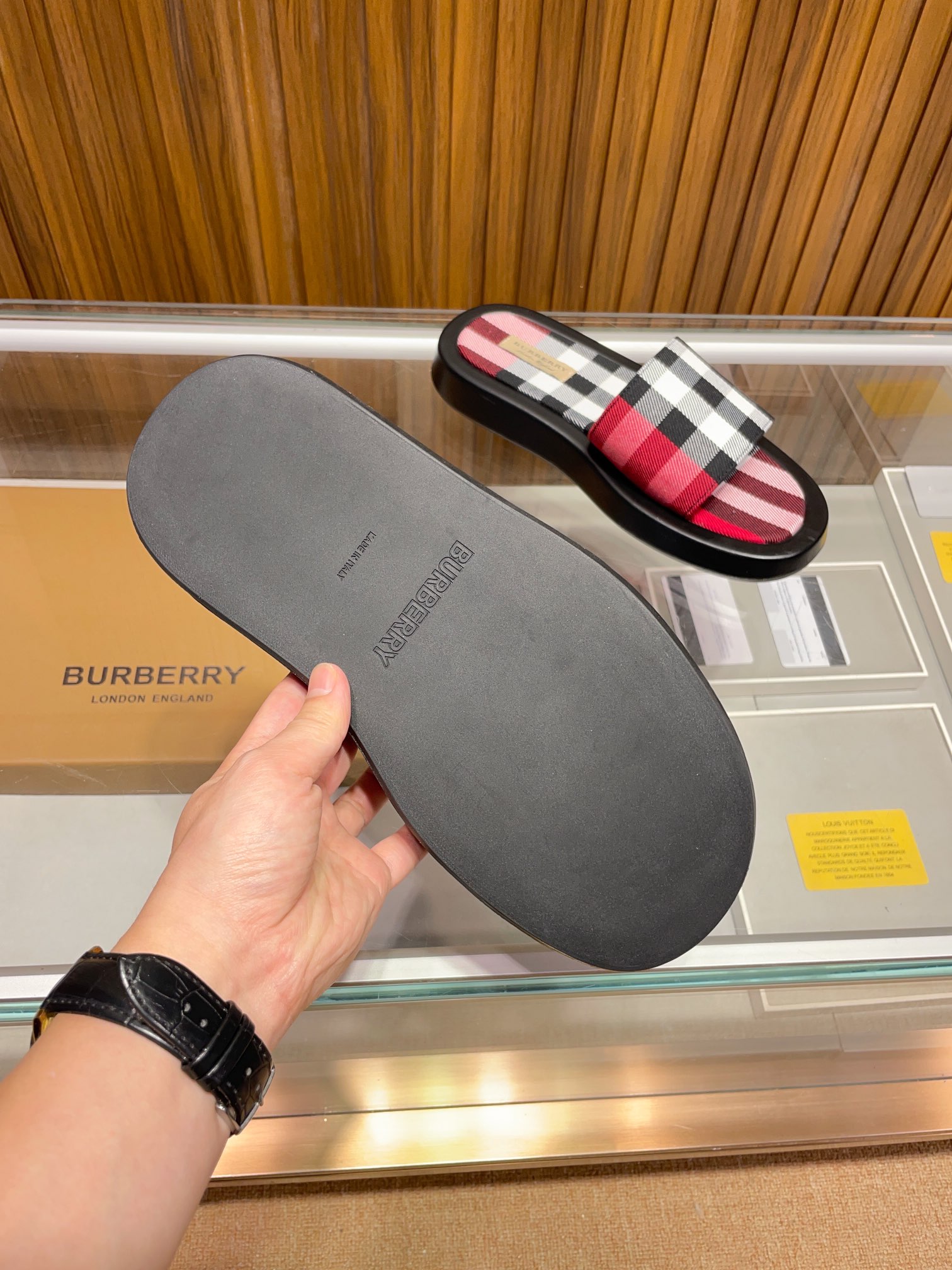 [B familia *] P:.Tamaño: 38 a 45.Burberry zapatillas de los hombres clásicos, boutique de gama alta,