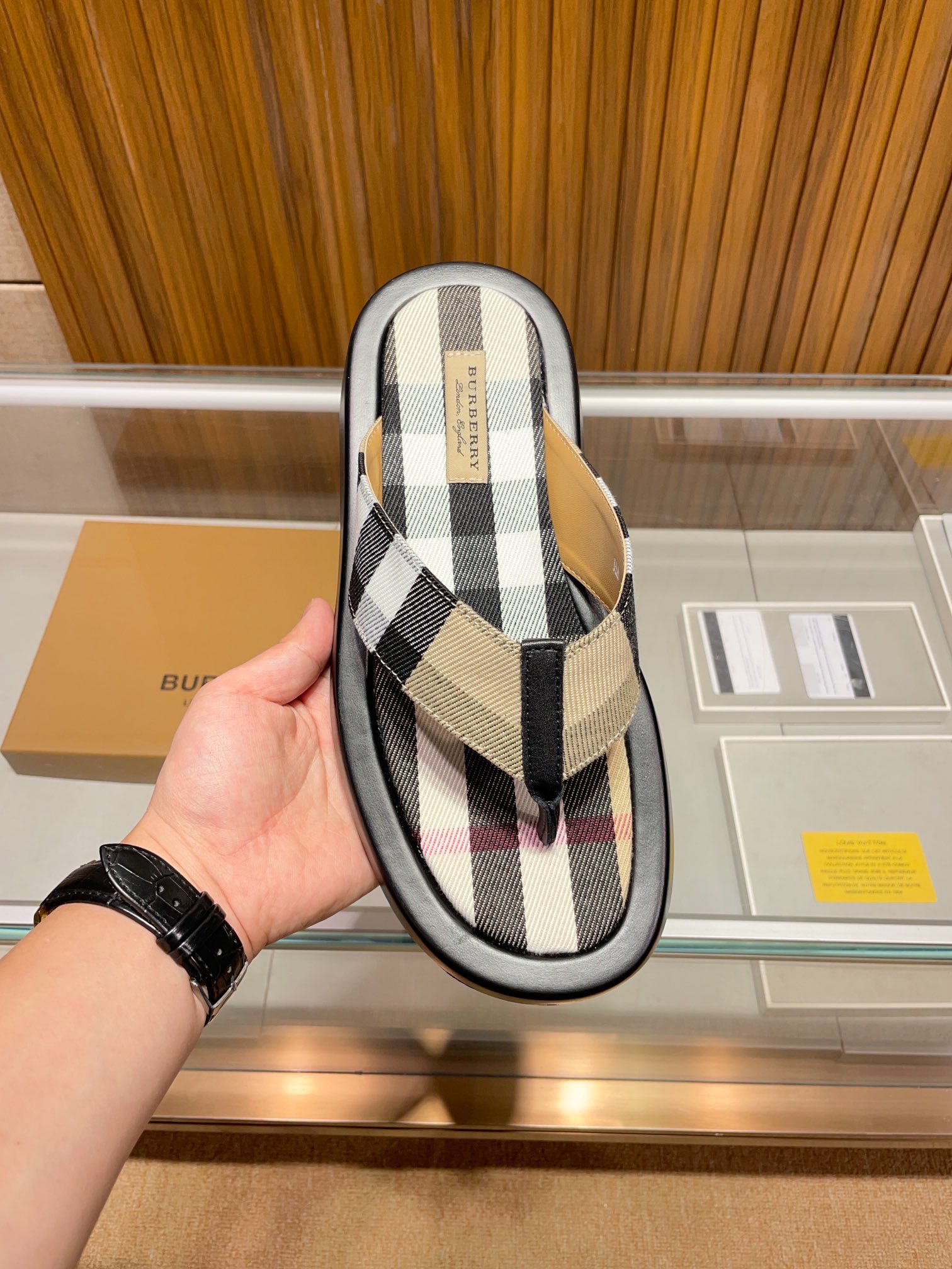[B familia *] P:.Tamaño: 38 a 45.Burberry zapatillas de los hombres clásicos, boutique de gama alta,