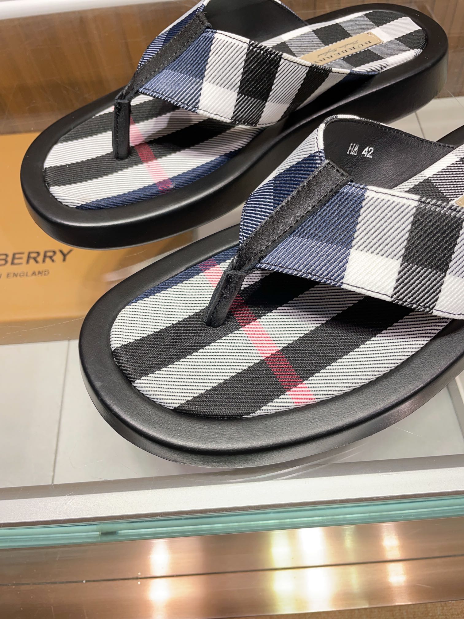 [B familia *] P:.Tamaño: 38 a 45.Burberry zapatillas de los hombres clásicos, boutique de gama alta,