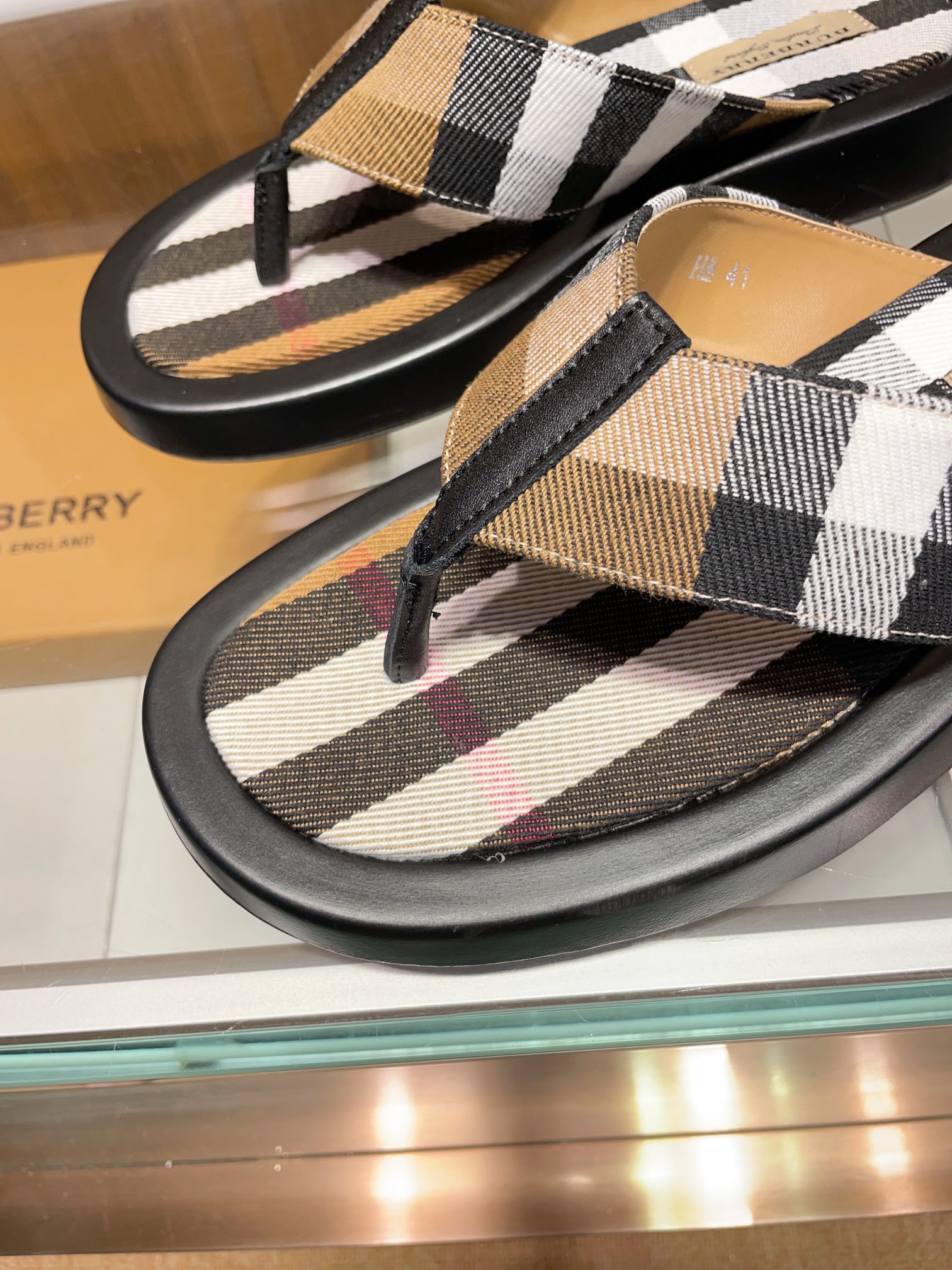 [B familia *] P:.Tamaño: 38 a 45.Burberry zapatillas de los hombres clásicos, boutique de gama alta,