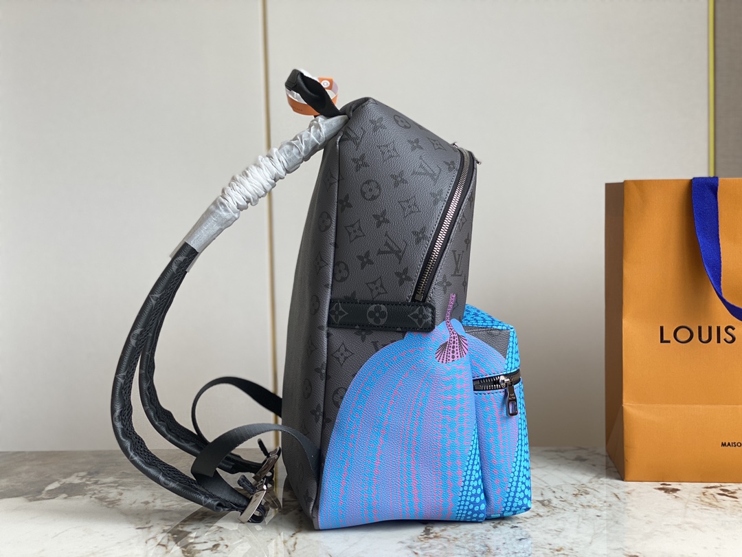 Top Original M46440 Pumpkin Silk Screen Backpack Series LV YK DISCOVERY Backpack Louis Vuitton and Yayoi Kusama launch the second volume of their