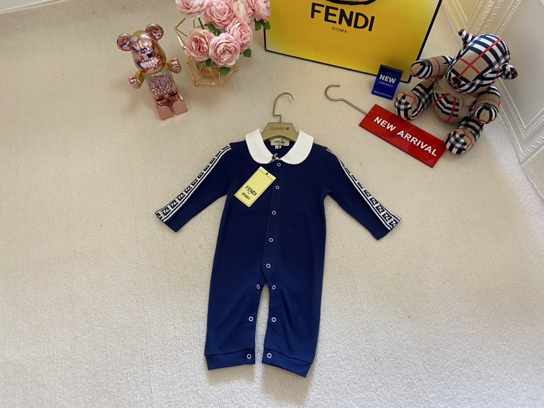 Najlepsze
 Fendi Odzież Odzież dziecięca Onesies Niebieski Ciemny niebieski Różowy Dzieci Dziewczyna Unisex Bawełna Długi rękaw