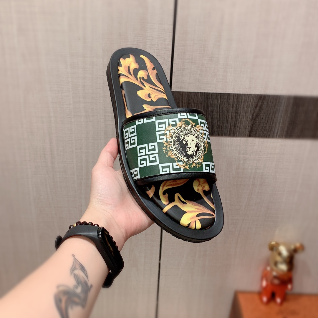 zapatillas: nuevo: precio de fábrica: "Versace *" serie de zapatillas de la parte superior de compra