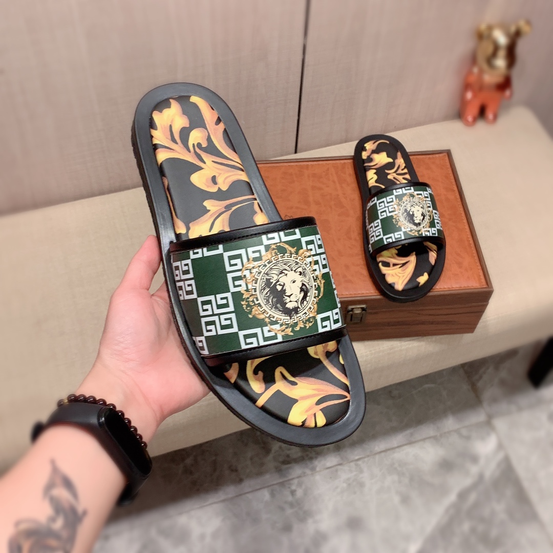 zapatillas: nuevo: precio de fábrica: "Versace *" serie de zapatillas de la parte superior de compra