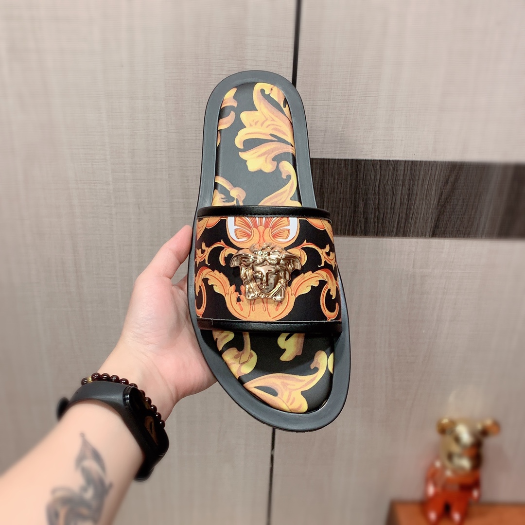 zapatillas: nuevo: precio de fábrica: "Versace *" serie de zapatillas de la parte superior de compra