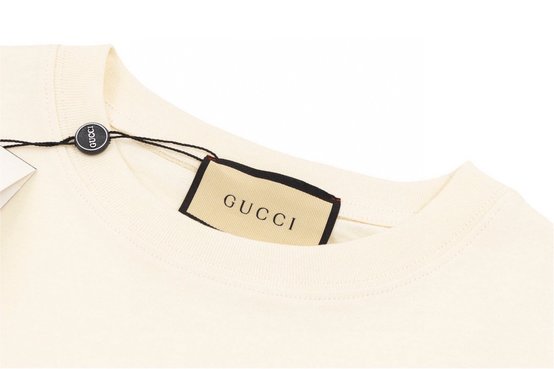 160 - Gucci/古驰限定款锋刃双G小标印花休闲短袖Tee