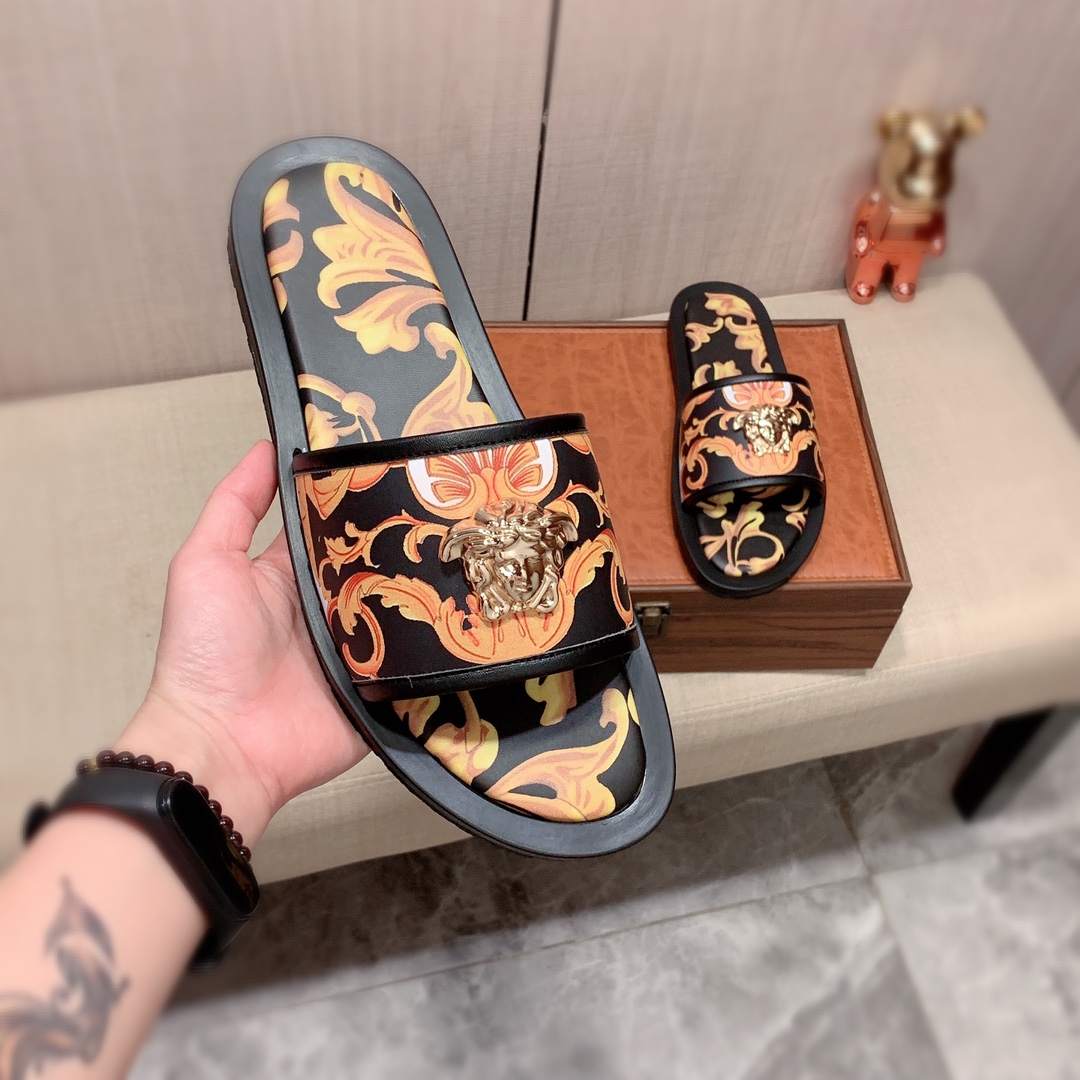 zapatillas: nuevo: precio de fábrica: "Versace *" serie de zapatillas de la parte superior de compra