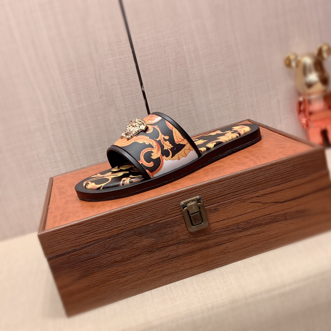 zapatillas: nuevo: precio de fábrica: "Versace *" serie de zapatillas de la parte superior de compra