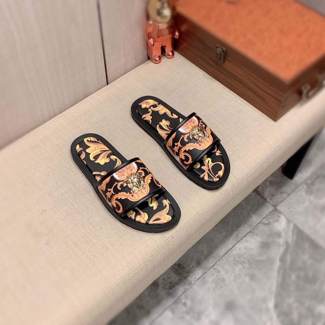 zapatillas: nuevo: precio de fábrica: "Versace *" serie de zapatillas de la parte superior de compra