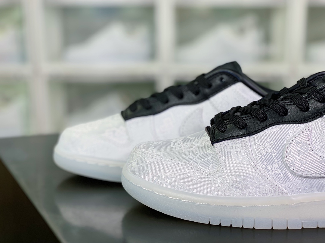 Fragment Design x Clot x [Nike] SB Dunk Low ”20th Anniversary/White Silk” dunk series FN0315-110