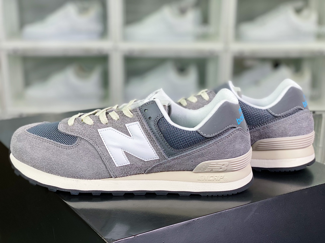 New Balance ML574 series low-top classic jogging shoes ”Flip Mao Yuanzu Gray” U574WR2