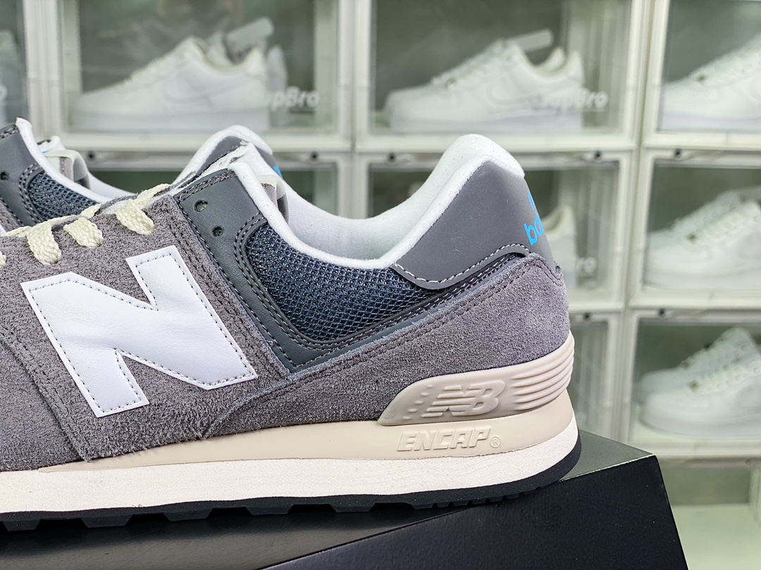 New Balance ML574 series low-top classic jogging shoes ”Flip Mao Yuanzu Gray” U574WR2