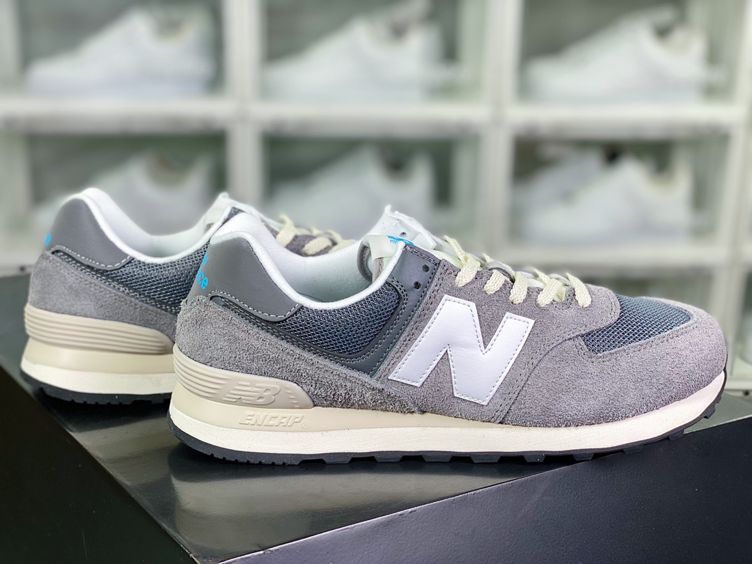 New Balance ML574 series low-top classic jogging shoes ”Flip Mao Yuanzu Gray” U574WR2