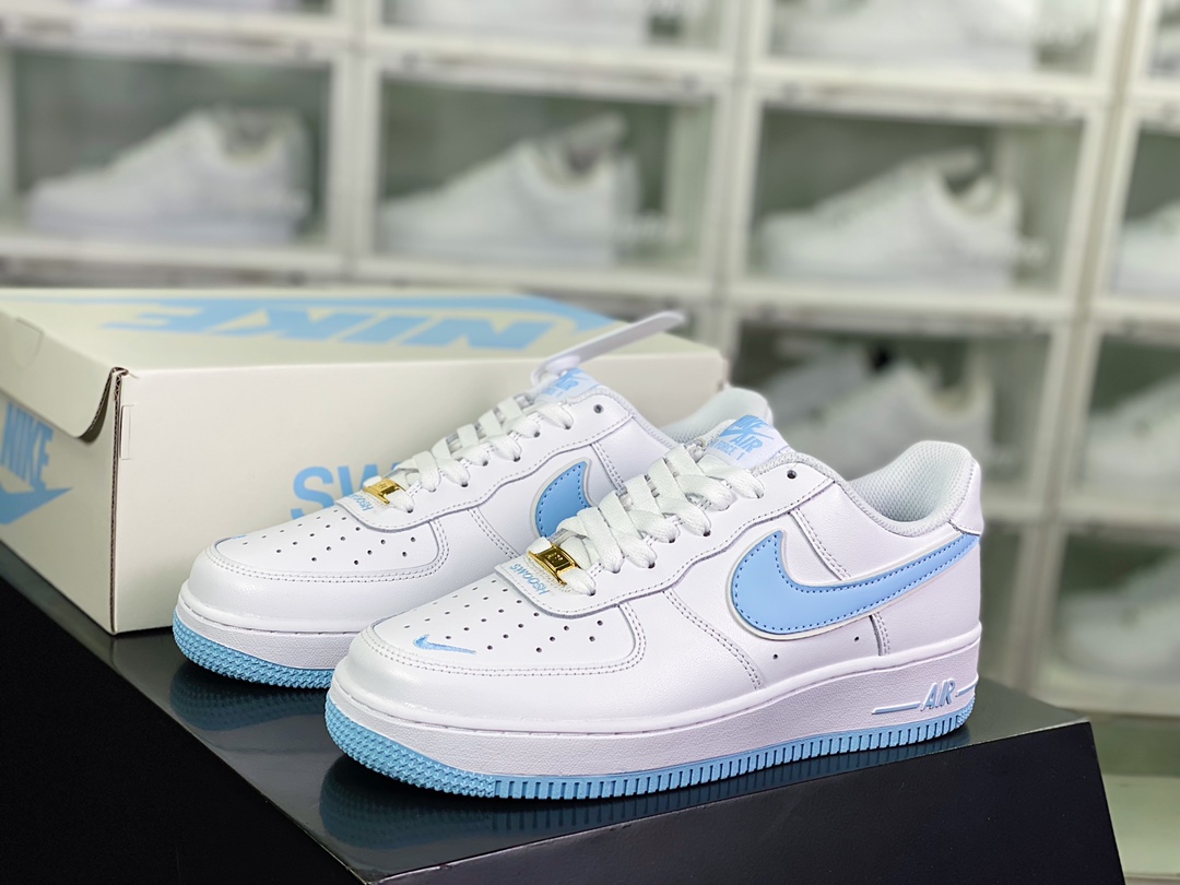 220 Air Force 1 '07 Low QS”White/Ice Blue Mini Swoosh”空军一号CV5696-962
