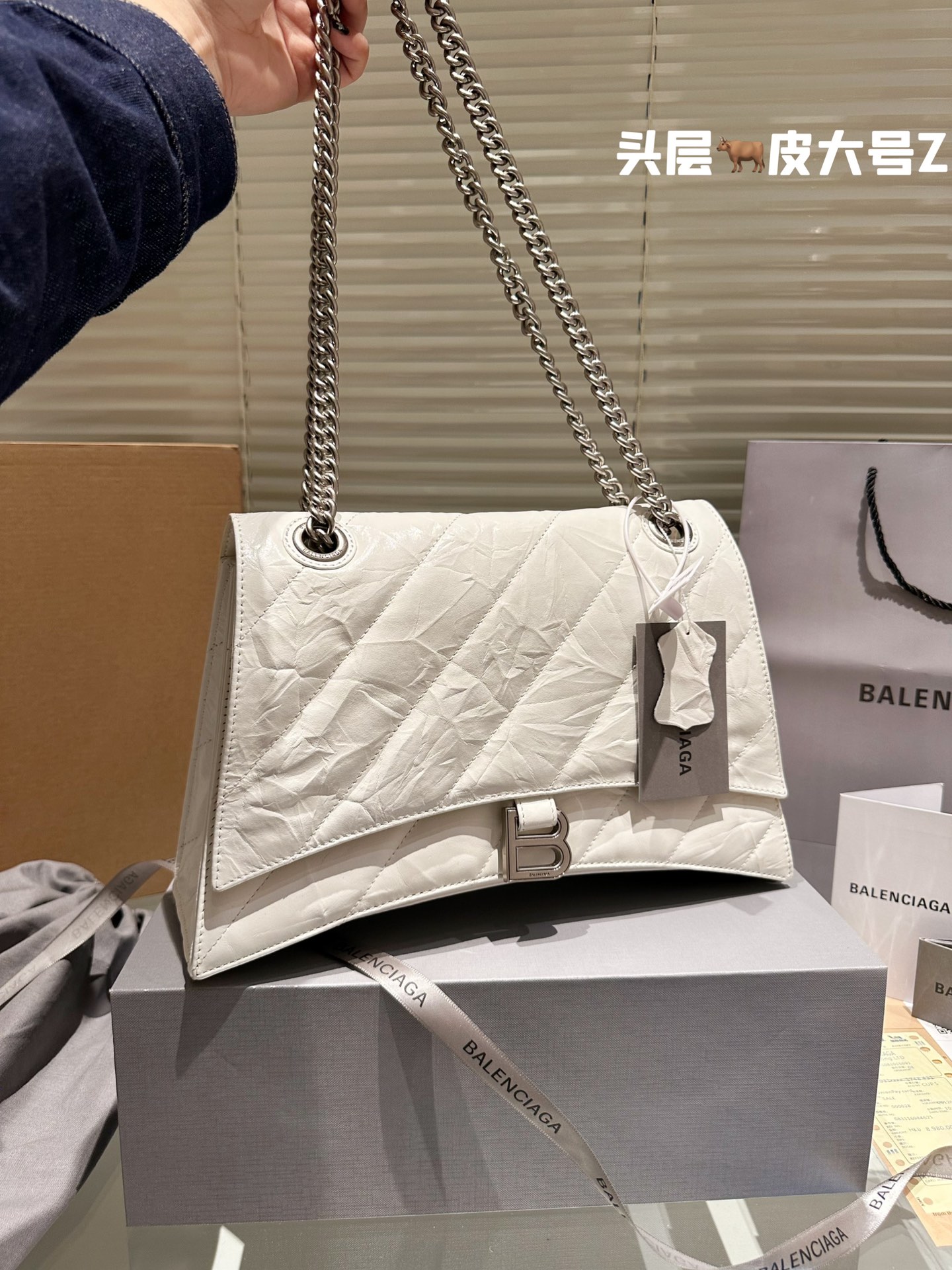 Balenciaga Handbags Hourglass Bags Calfskin Cowhide Fall/Winter Collection