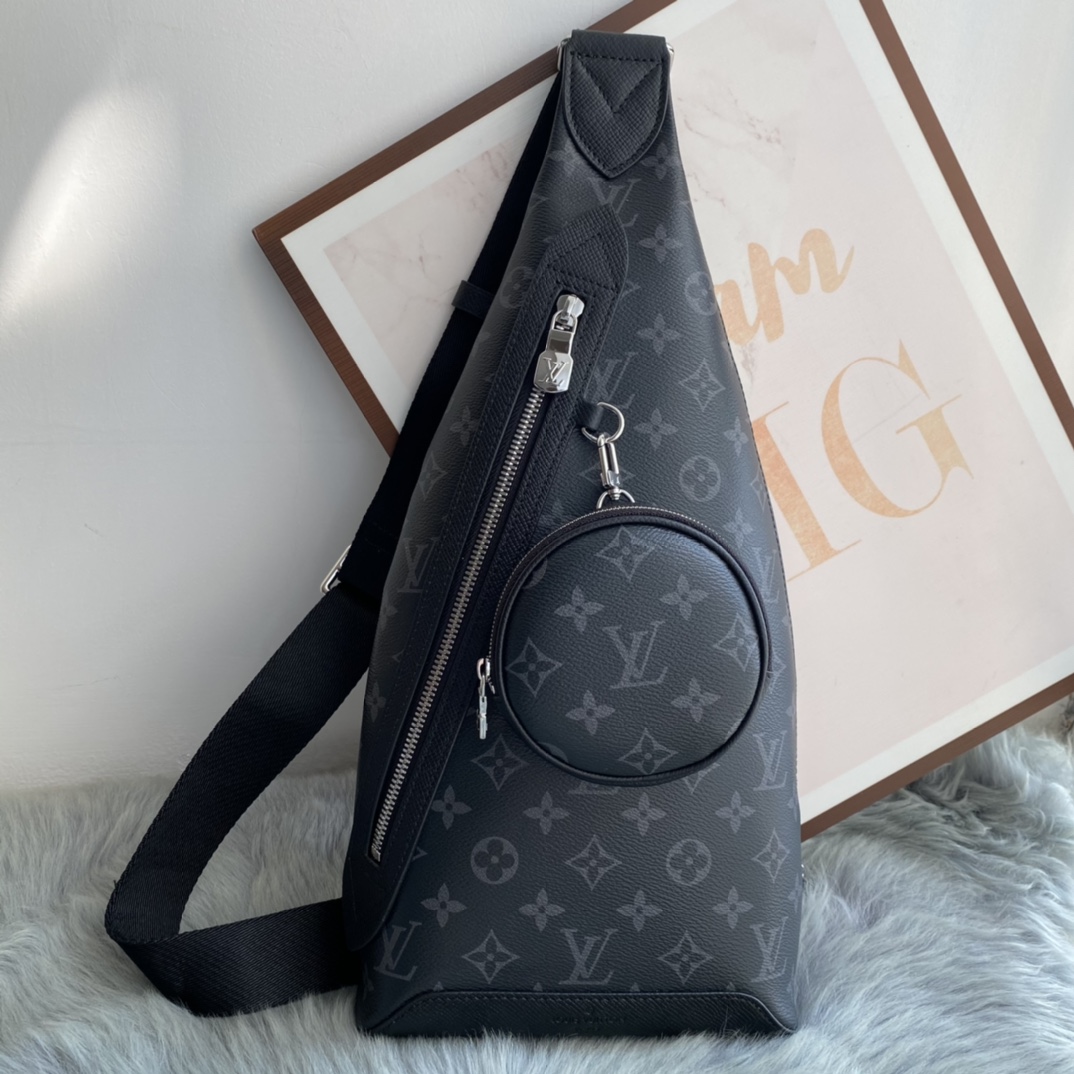 Louis Vuitton Belt Bags & Fanny Packs Crossbody & Shoulder Bags Black Splicing Monogram Canvas Cowhide m30936