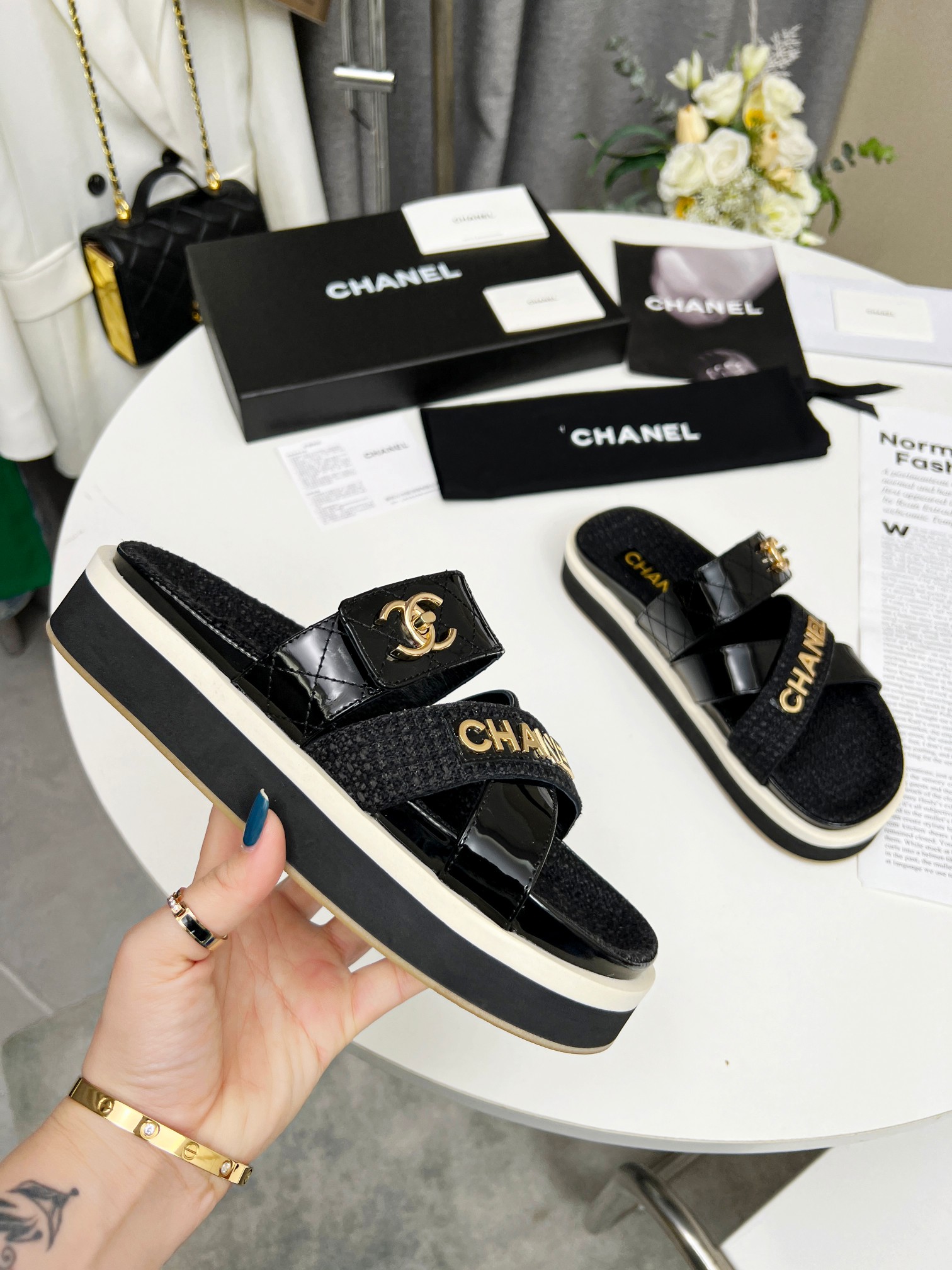 Chanel 2023 primavera CHANEL sitio web oficial sincrónica última sección de primavera pantuflas en n