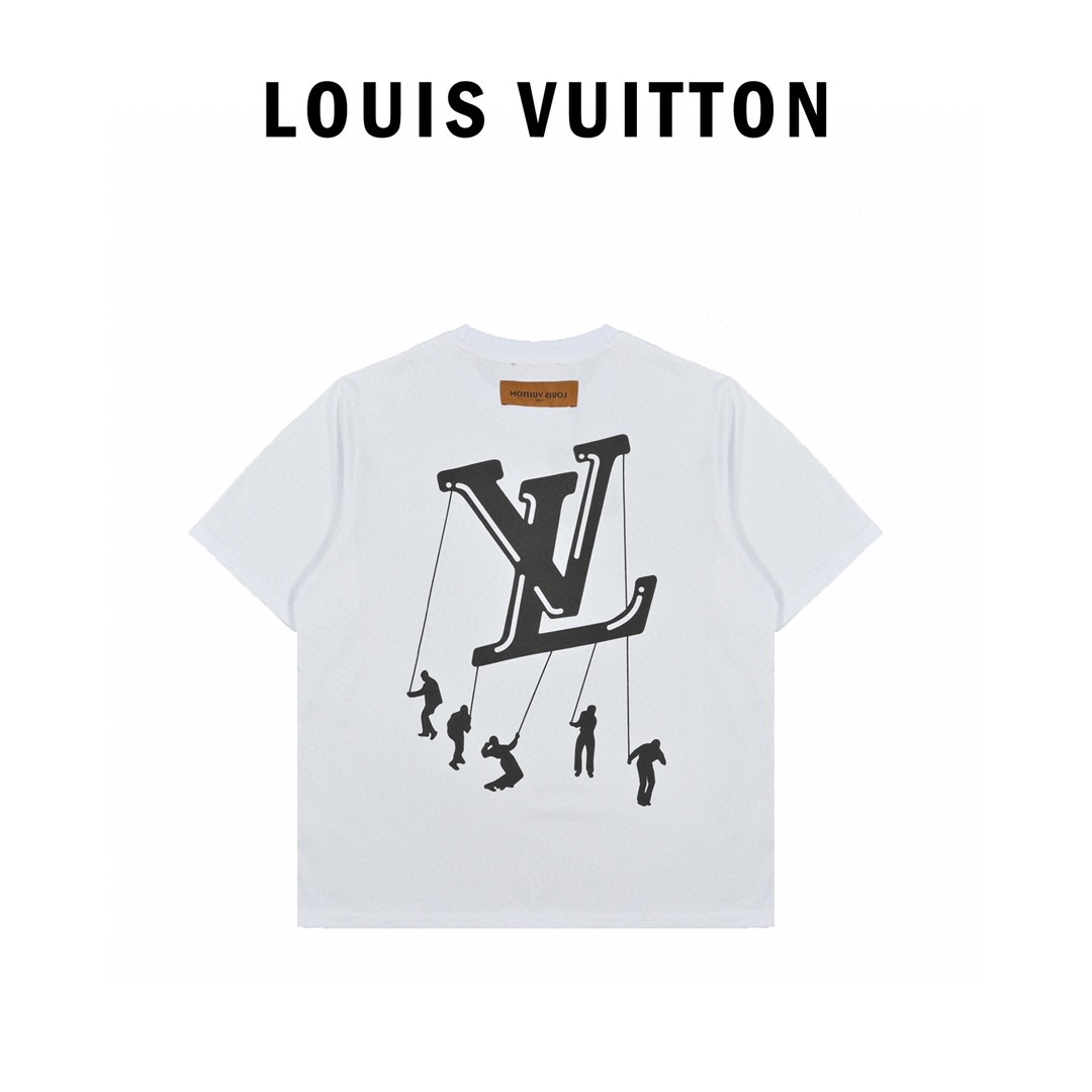 170 Louis Vuitton/路易威登 21ss 黑白LOGO伞兵短袖