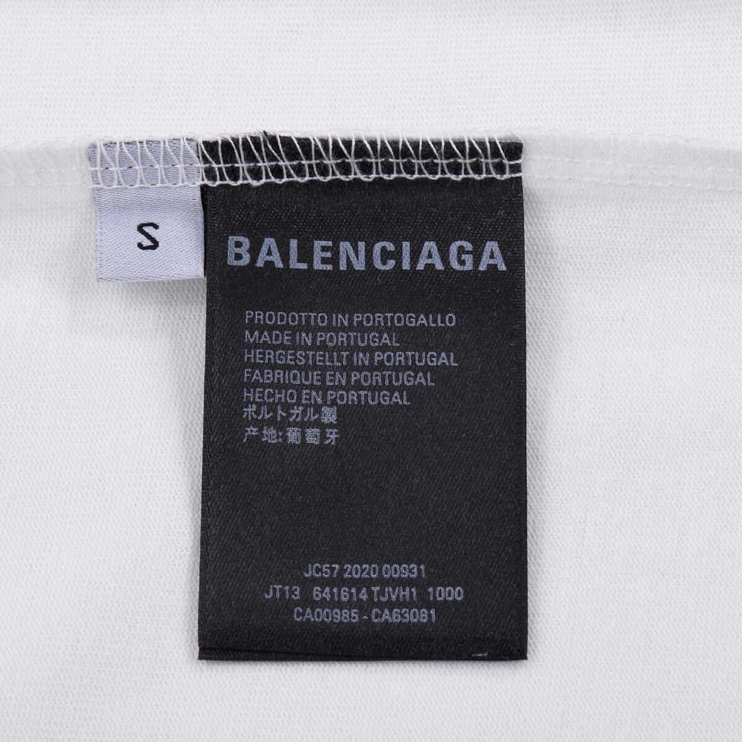 上新160 BALENCIAGA 巴黎世家23Fw夏季新款花样logo集合印花短袖