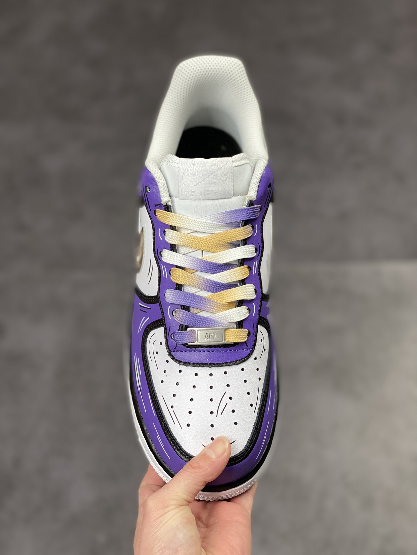 250 Nike Air Force 1 Low 07 二次元涂鸦白紫 CW2288-216