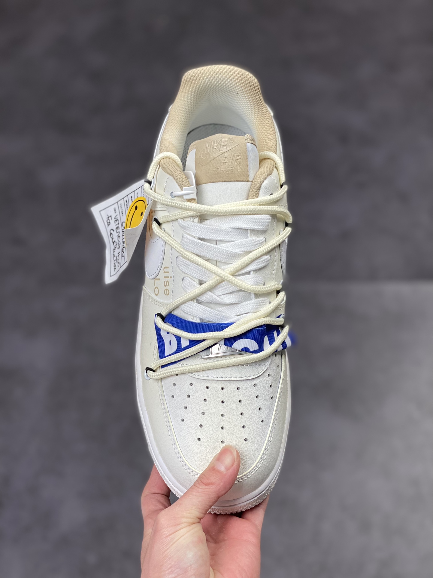 230 Nike Air Force 1 Low 07 笑脸米白蓝CW2288-111