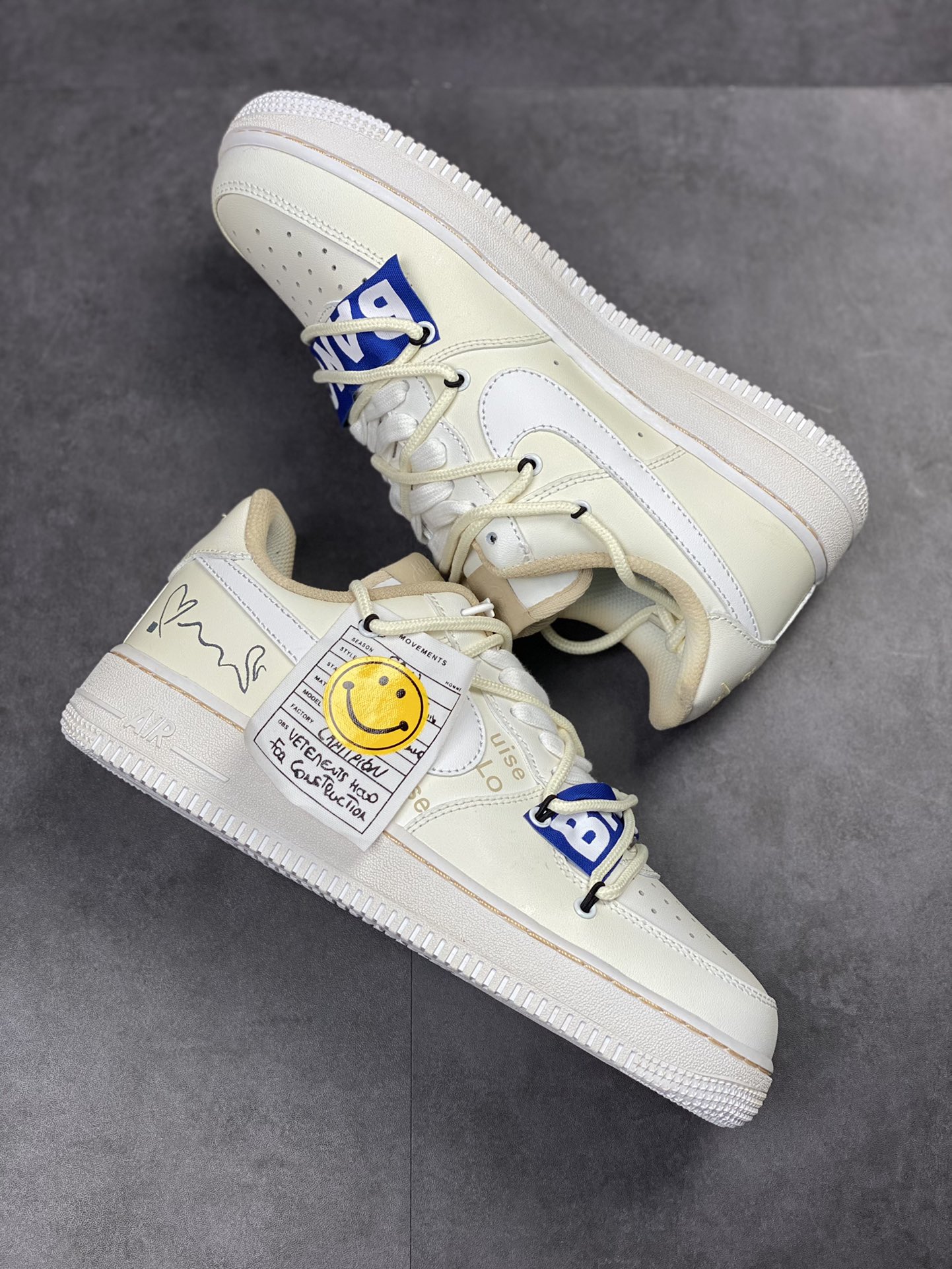 230 Nike Air Force 1 Low 07 笑脸米白蓝CW2288-111