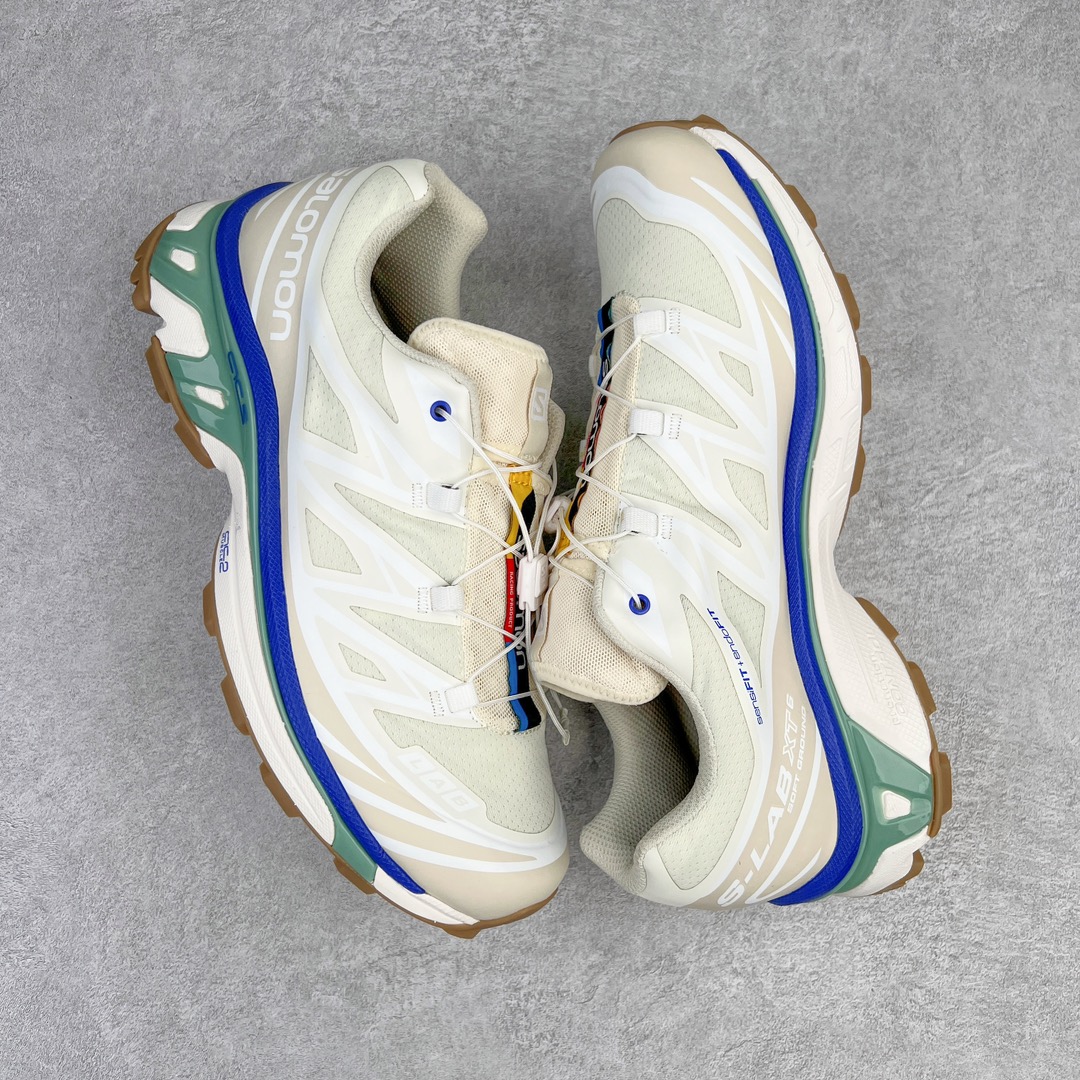 图片[3]-＃绿X/GX 纯原福利 Salomon XT-6 萨洛蒙复古潮流户外机能登山跑鞋 纯原外贸平台特供订单 耗时半年巨作 全套原纸板楦头开发 原厂特供网布配套加持 确保原汁原味 完美呈现版型 原档数据独家私模五层组合大底 男女鞋同步官方开发至46.5 原装Ortholite轻量化鞋垫 中底布带钢印编号 原厂TPU锁扣 进口港宝加持 后跟自然饱满 还原公司包裹性 鞋面以“锯齿”状的包裹系统呈现 在基色底之下加入了各种色点缀 将公司的最新技术和时尚前卫的造型融入耐用的长跑款式中 鞋面由 TPU 薄膜制成 并焊接在高耐磨网眼上 使其既时尚又坚固 由 ACS底盘支撑 可增强稳定性和支撑力 以及由橡胶凸耳 Contragrip外底覆盖的 EVA 缓冲中底 旨在应对崎岖的地形 鞋舌上的彩色Salomon 标签、Quicklace 系统以及鞋头、鞋舌和鞋跟上的附加品牌使细节更加完美 让穿着者可以轻松驾驭户外与通勤下的任何运动生活场景 无缝鞋身户外随意纵横 颜值与脚感兼备 出街通勤 绝对非常吸睛 你值得拥有 尺码：36 36.5 37.5 38 38.5 39 40 40.5 41 42 42.5 43 44 44.5 45 46 46.5 注意：偏小1码-选品中心