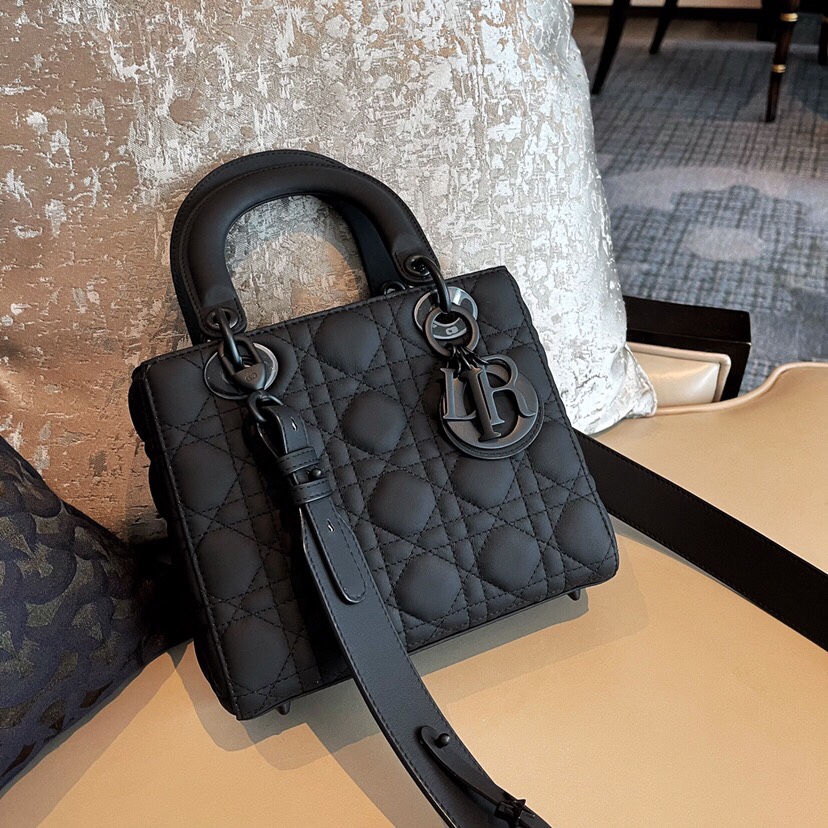 Dior Lady Handbags Crossbody & Shoulder Bags Sale Outlet Online
 Black Frosted