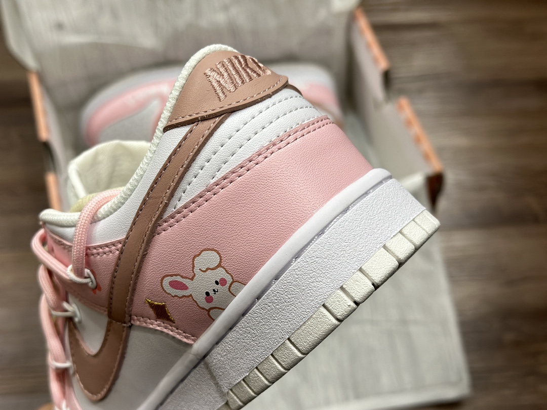 260 NIKE SB Dunk Low 绑带 白粉低帮 休闲运动鞋 DH9765-100