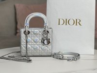 Dior Bags Handbags Gold Rose Silver Embroidery Sheepskin Lady Chains
