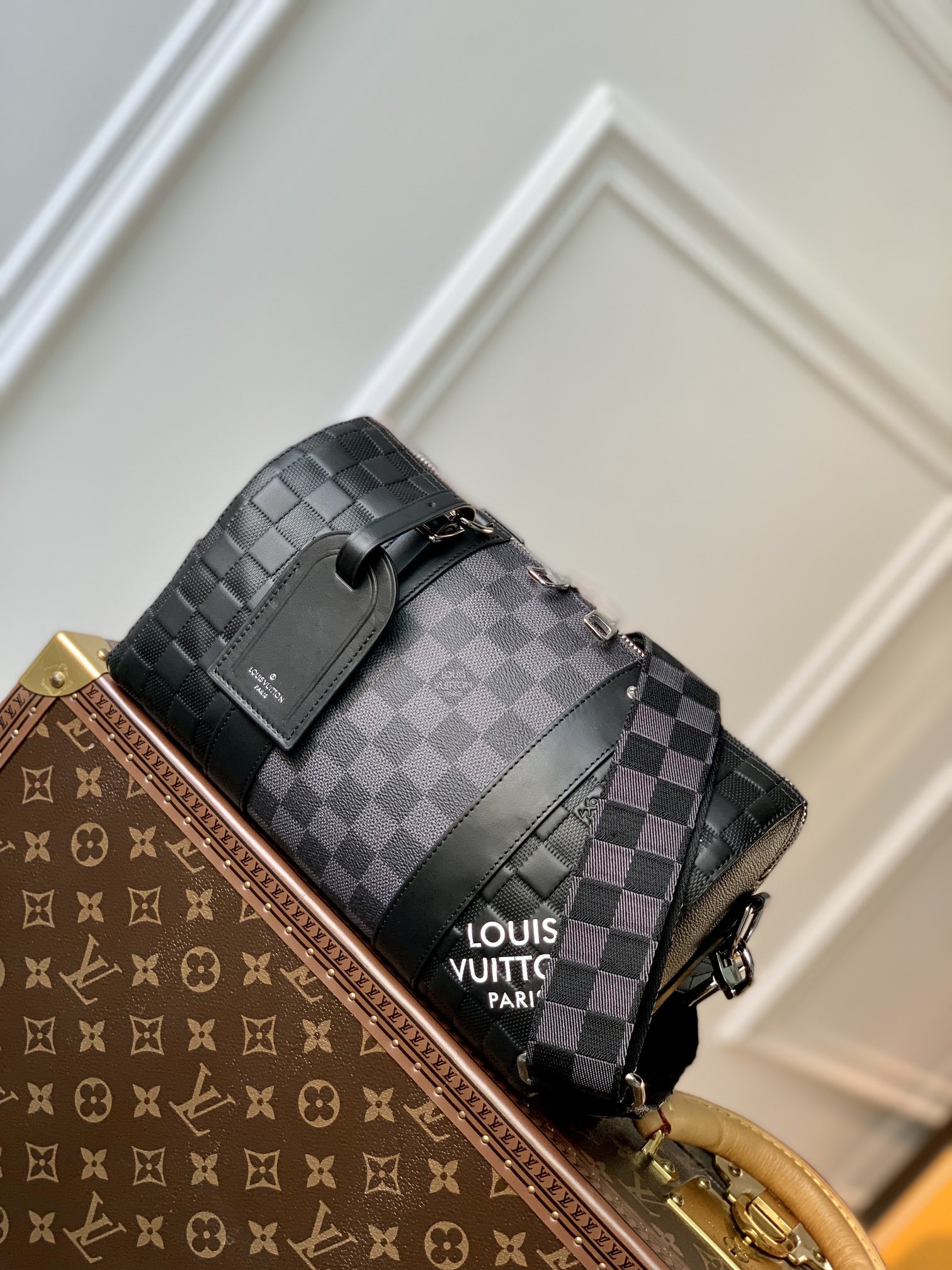 Louis Vuitton LV Keepall Bags Handbags Damier Graphite Canvas N40452