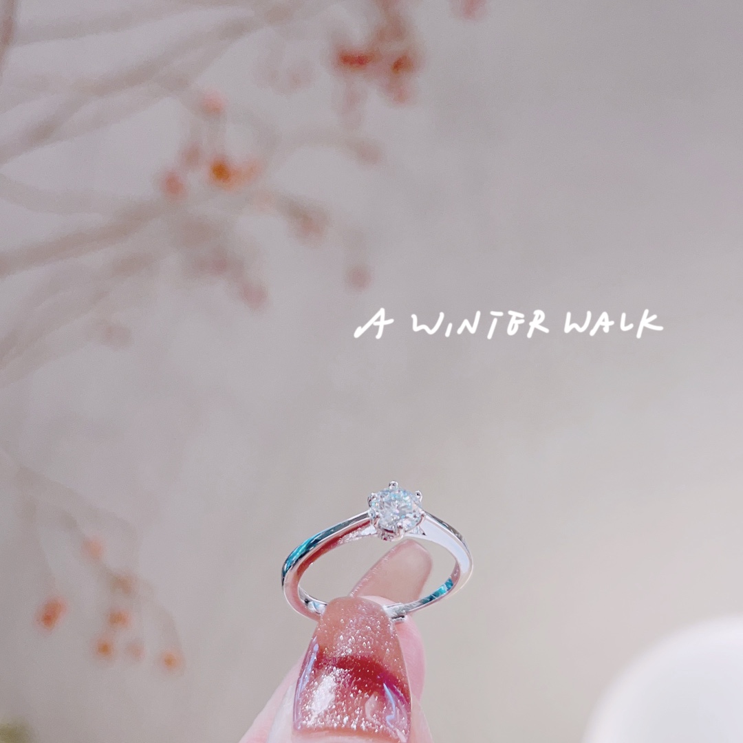 Low Allergy Silver Moissanite Ring Girly Christmas Silver