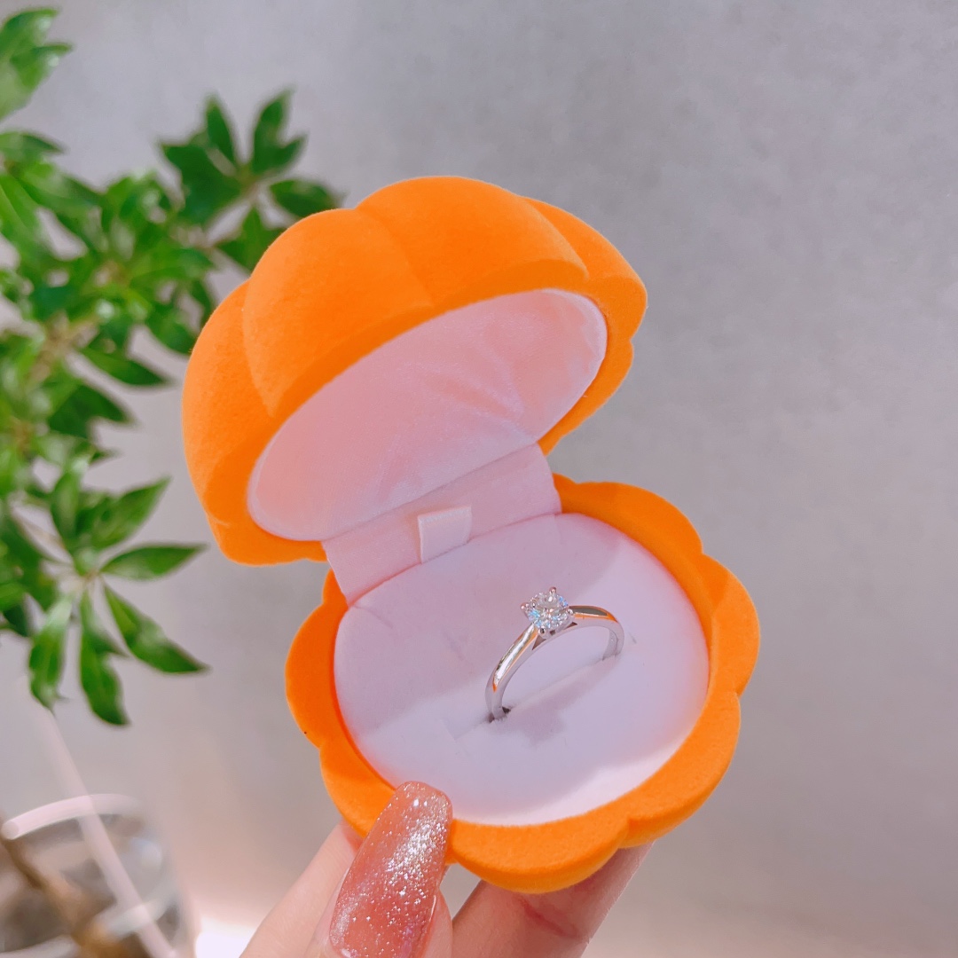 S925 Sterling Silver Moissanite Ring Chic Annual Party Gold