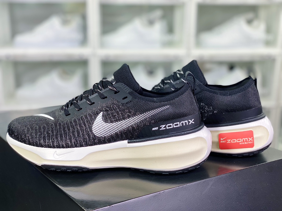 220 ZoomX Invincible Run Flyknit 3”Black/White”不可战胜3代DR2615-001